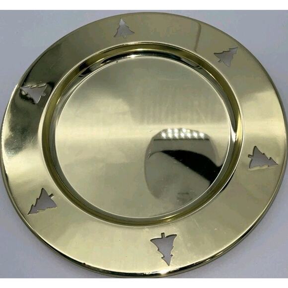 Mental Charger Table Plate Christmas Tree Cutouts - Picture 1 of 3